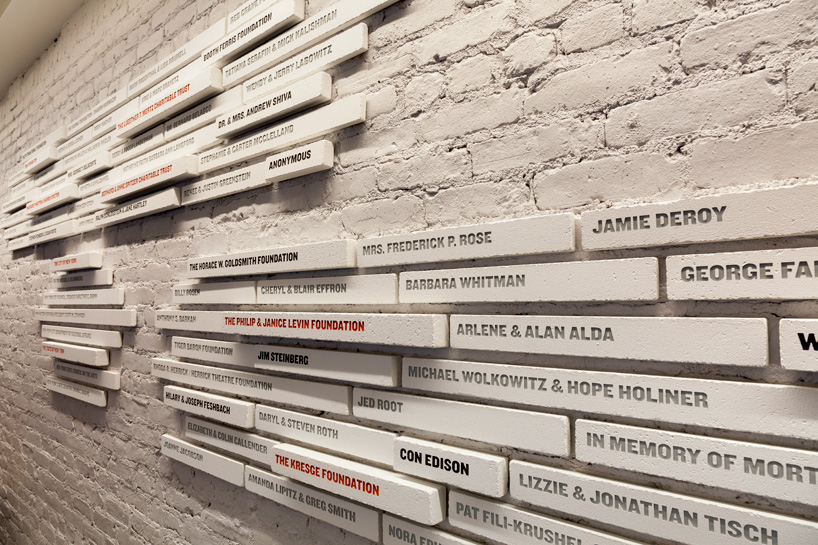 public theater lobby graphics by pentagram