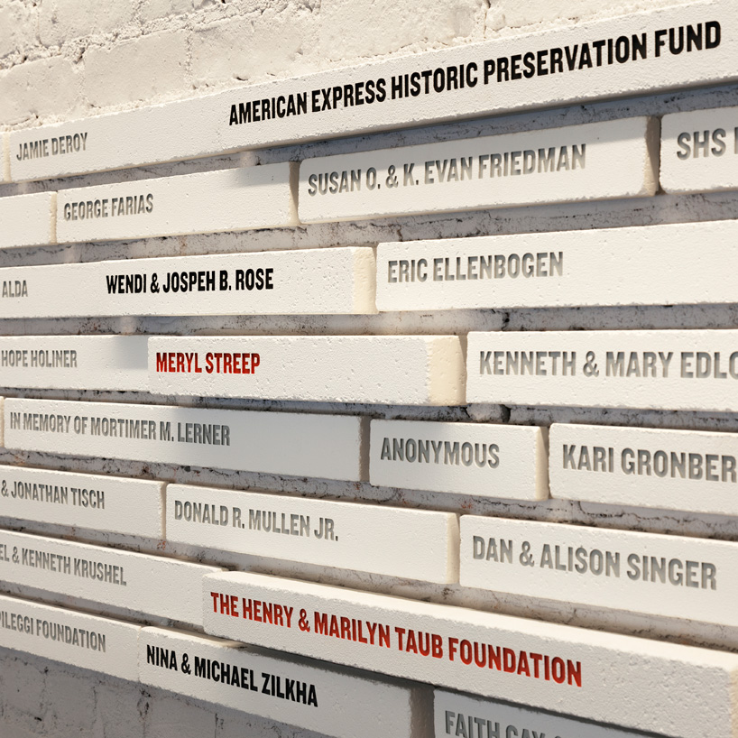 public theater lobby graphics by pentagram