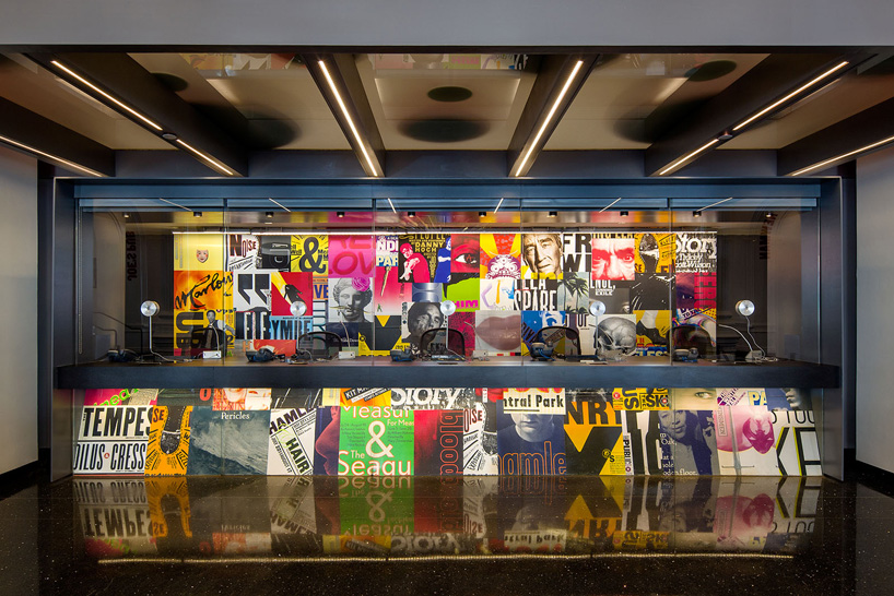 public theater lobby graphics by pentagram