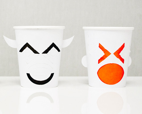 personalize your own emoji paper cup by up mug