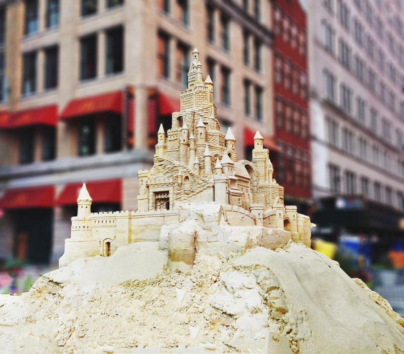 giant sand castles pop-up around NYC