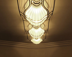 rhythm plafoniera - a suspended flowing light by i m lab
