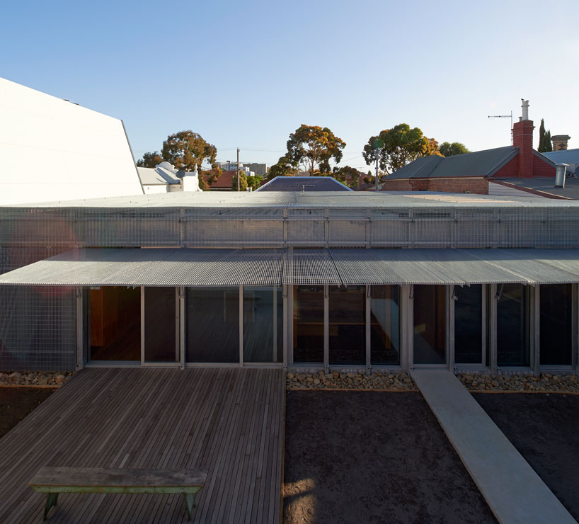 sean godsell's edward street house sports grated metal skin