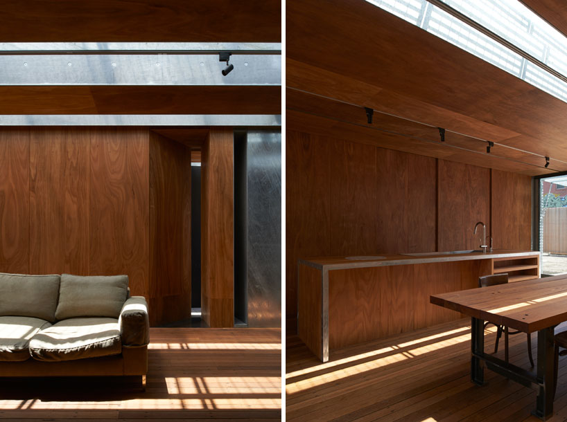 sean godsell's edward street house sports grated metal skin