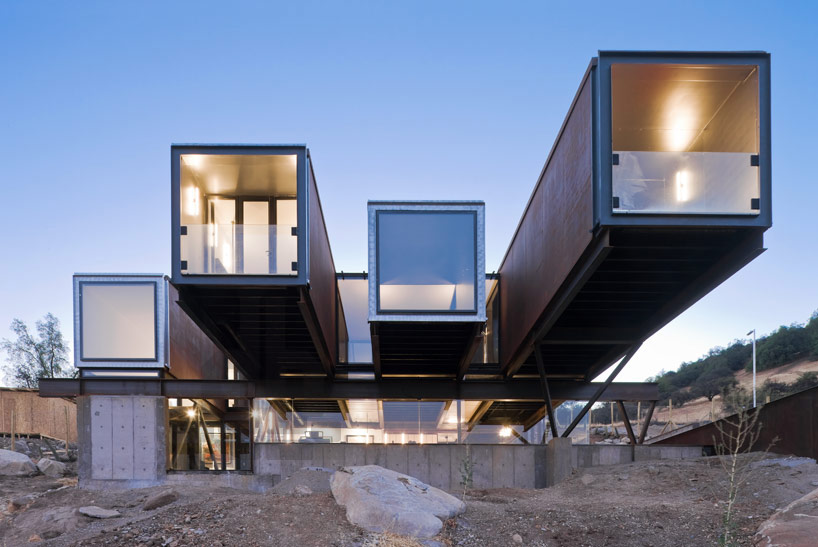 casa oruga: shipping container home snakes across the andes
