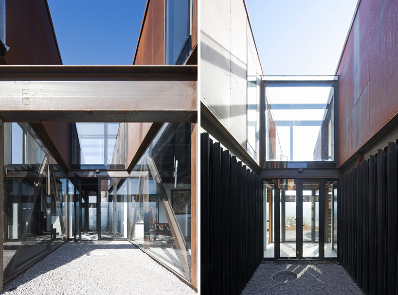 casa oruga: shipping container home snakes across the andes