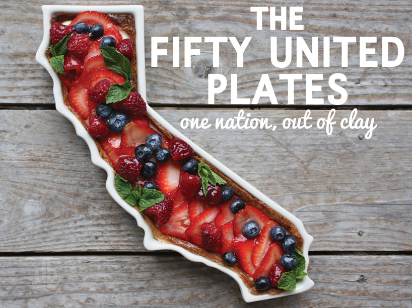 the fifty united plates by ceramic designers corbe company 