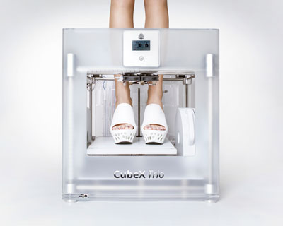 cubify's downloadable 3D printed shoes by janne kyttanen