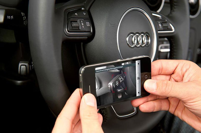 AUDI A3 car manual enhanced by augmented reality app