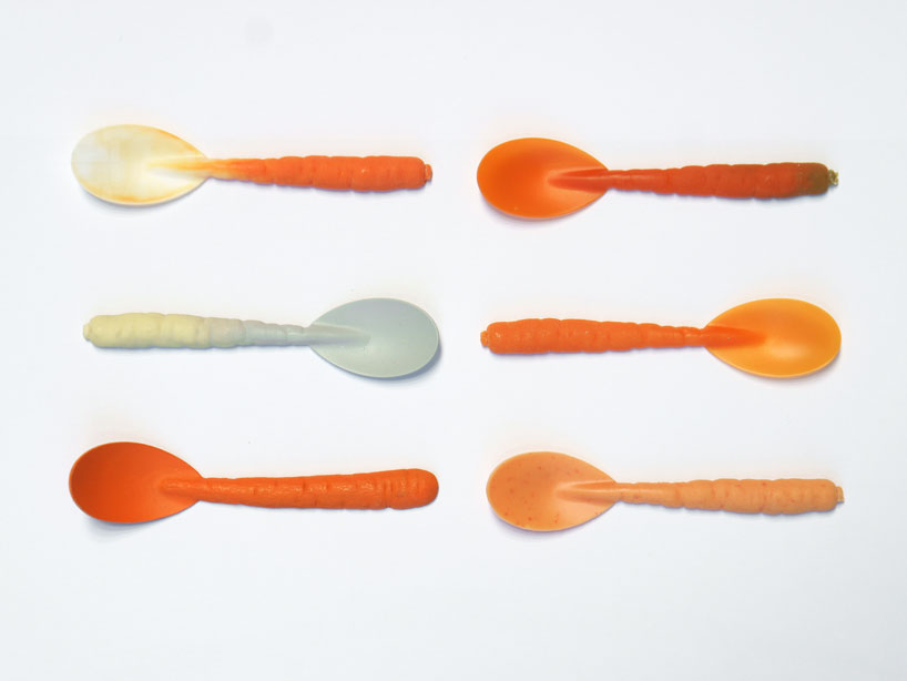 biodegradable tableware influenced by fruits and vegetables 