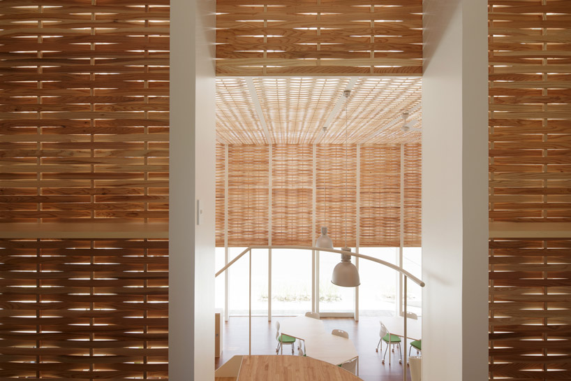SUEP. uses traditional bamboo folk craft in office of wickerwork