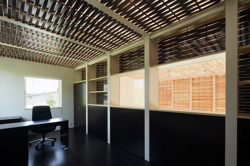 SUEP. uses traditional bamboo folk craft in office of wickerwork