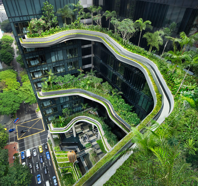 WOHA's parkroyal hotel features curved high rise gardens
