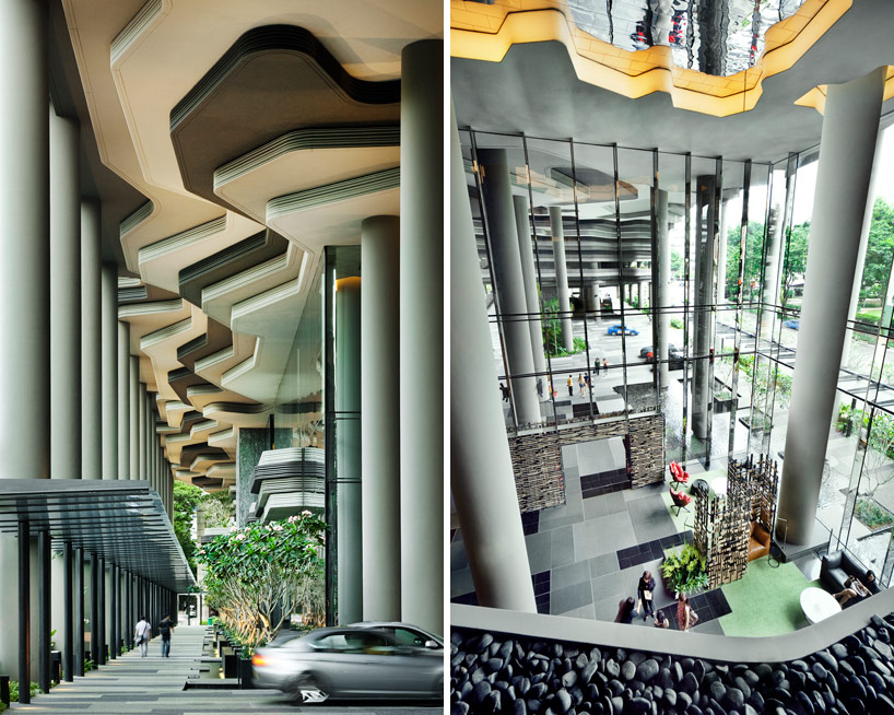 WOHA's parkroyal hotel features curved high rise gardens