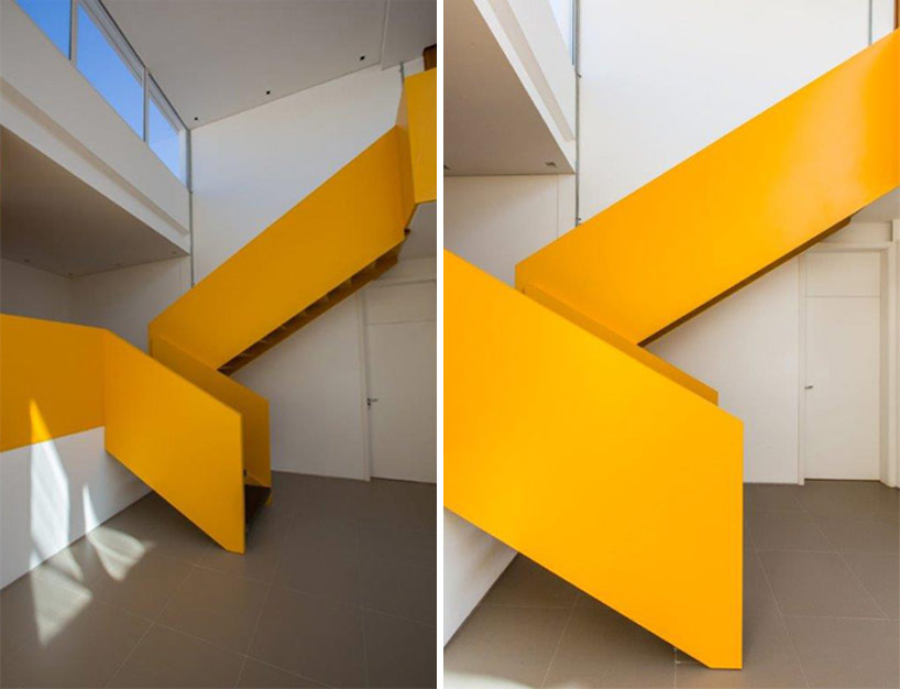 YTA-architects-kr-residence-designboom02 YTA architects: KR residence's geometric yellow ribbon