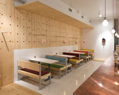 bestie currywurst restaurant by scott and scott architects