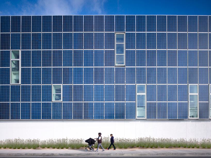 impressive solar panel facade on LA school by brooks + scarpa pv line diagram 