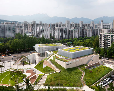 SAMOO visualizes buk seoul museum of art as a cultural hill