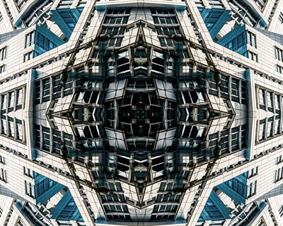 kaleidoscopic architectural compositions by cory stevens