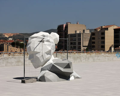 polygonic face sculpture by david mesguich 