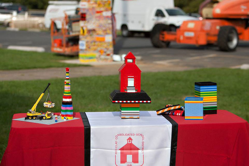 world's tallest LEGO tower built by delaware students