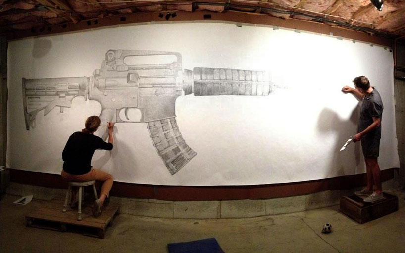 'erase' an AR-15 rifle: a response to gun violence by greg bokor
