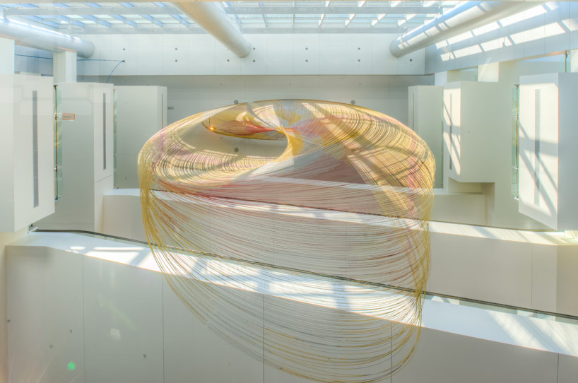 euphony: suspended spiral installation by ball-nogues studio