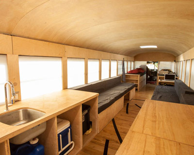 hank bought a bus: architecture student turns bus into a house