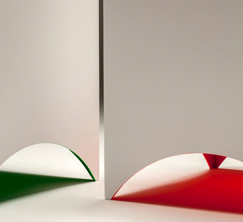 keisuke fujiwara's lightweight reflection sofa illuminates color