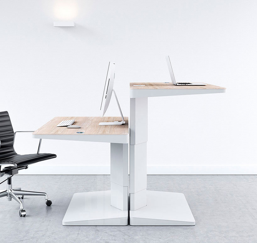 feiz design studio's height adjustable desk alpha for kembo