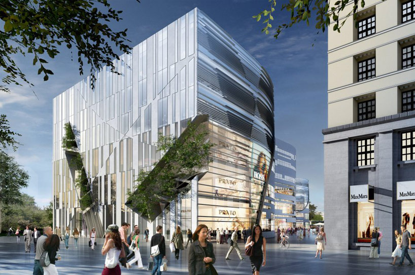 daniel libeskind: ko-bogen dusseldorf under construction 