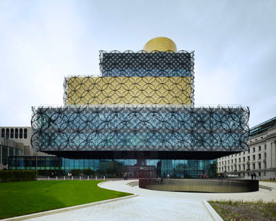 mecanoo unveils filigreed library of birmingham