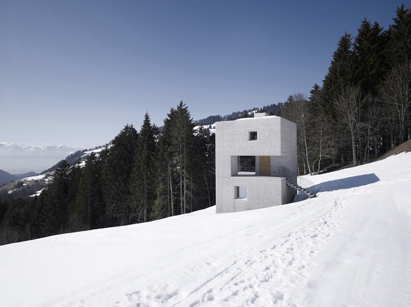 marte marte architekten create concrete mountain cabin
