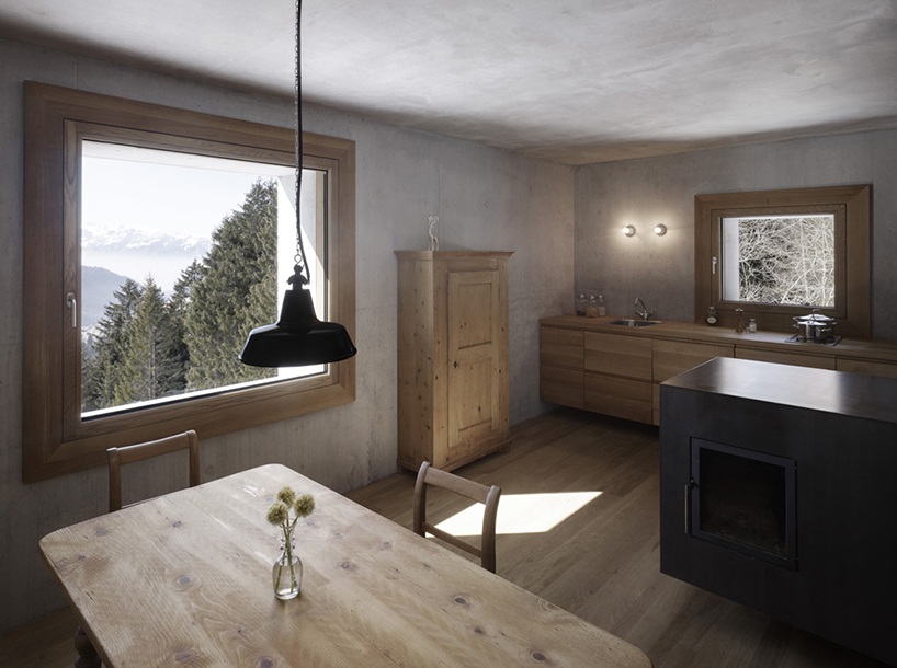 marte marte architekten create concrete mountain cabin