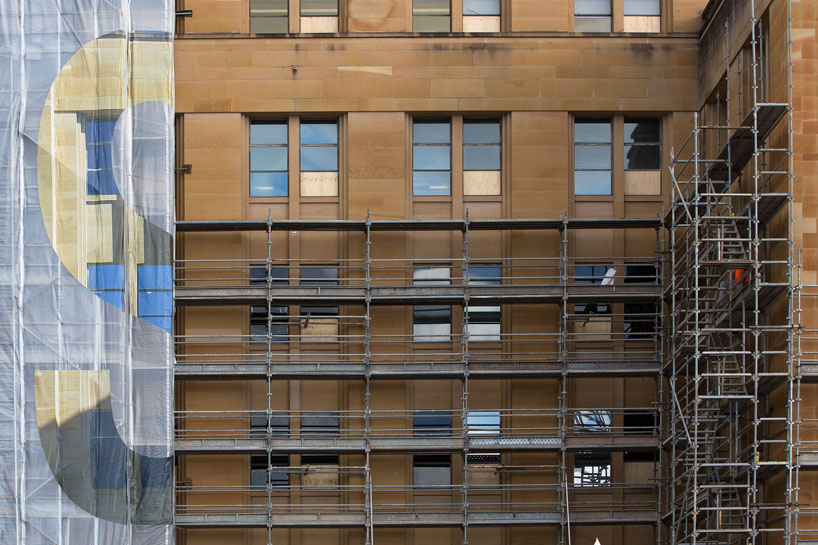 maintenance scaffold becomes art installation for MCA australia