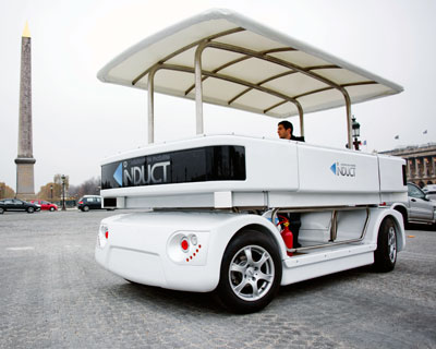 navia robotic self-driving electric shuttle car by induct