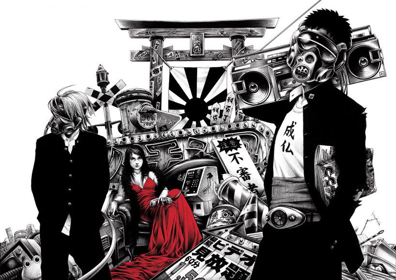 ballpoint pen drawings by shohei otomo
