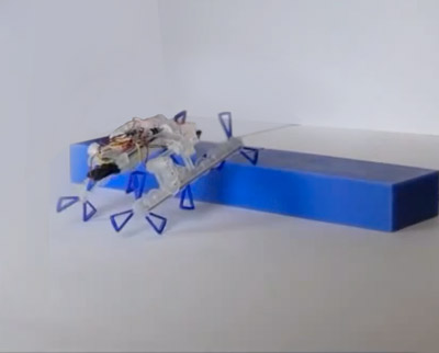 3D printed robot slides under doors and travels up to 5.2m/s
