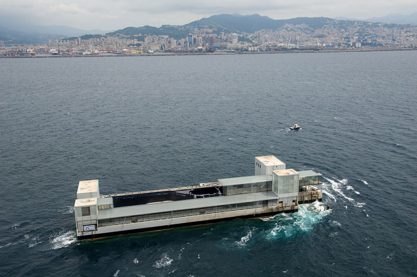 renzo piano's new cetaceans pavilion arrives in genoa