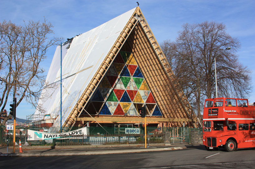 shigeru ban cardboard cathedral in christchurch opens to the public