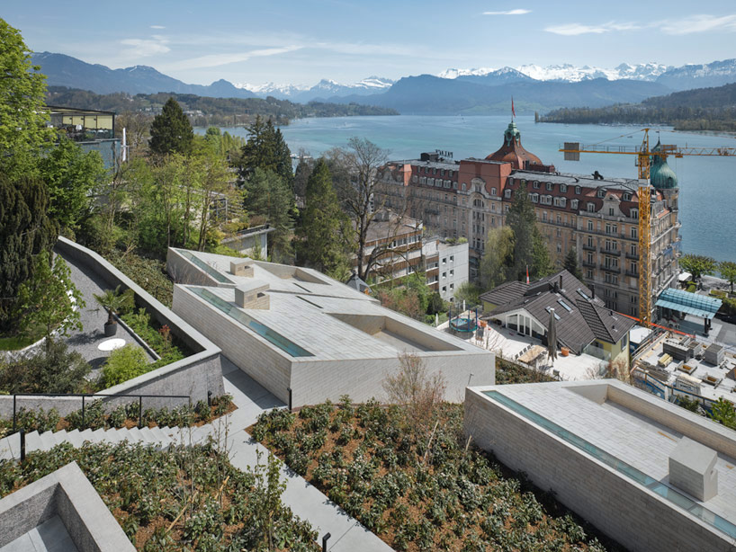 urban villas on lake lucerne create hillside periscopes 