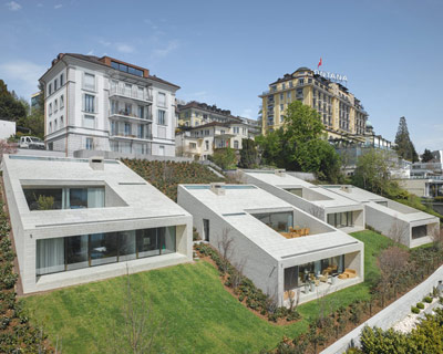urban villas on lake lucerne create hillside periscopes 