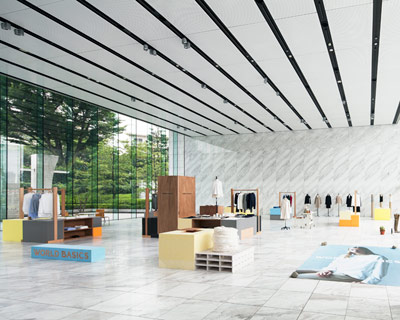 world basics: pop up fashion exhibition by schemata architects