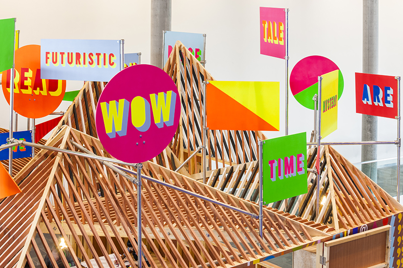 discovery season pavilion by morag myerscough & luke morgan