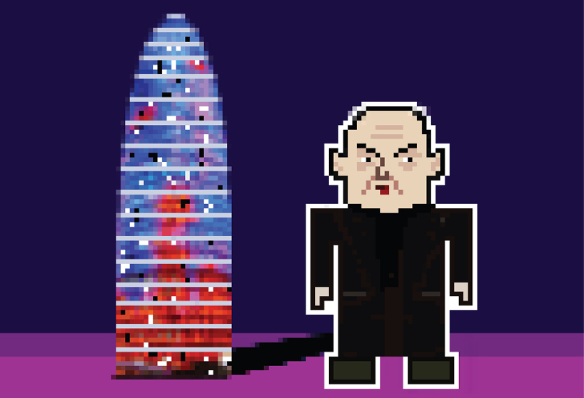 8-bit pixelated starchitect portraits by federico babina