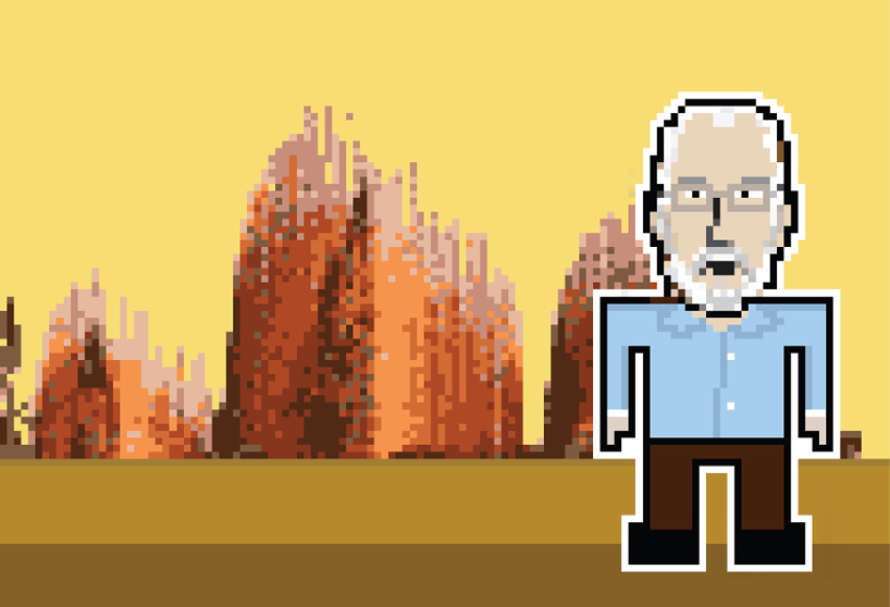 8-bit pixelated starchitect portraits by federico babina