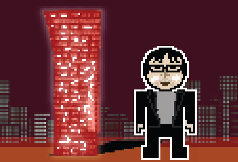 8-bit pixelated starchitect portraits by federico babina