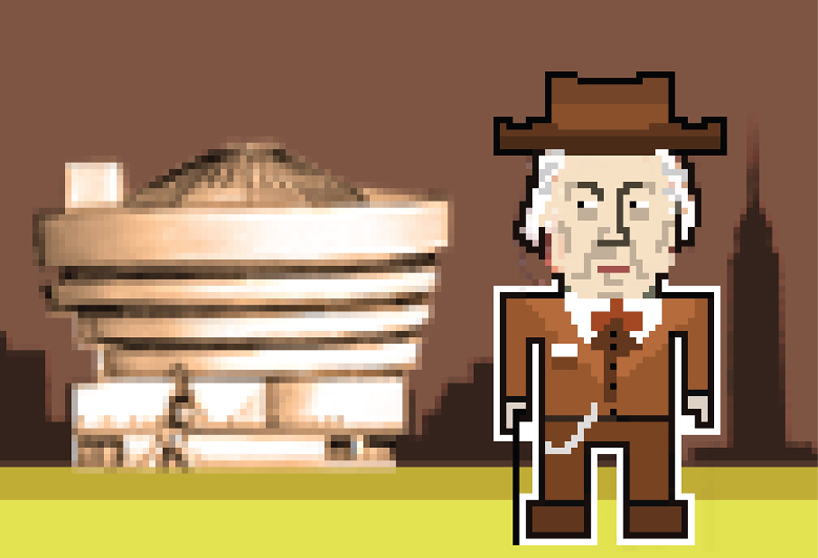 8-bit pixelated starchitect portraits by federico babina
