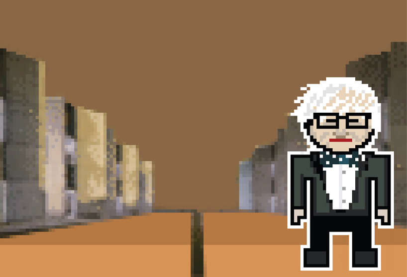 8-bit pixelated starchitect portraits by federico babina