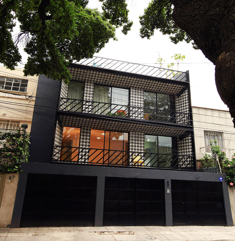ROW studio tiles cuvier 83 building with houndstooth facade